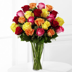 Florero 24 Rosas multicolor