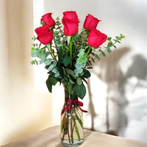 Florero  Decanter 6 Rosas